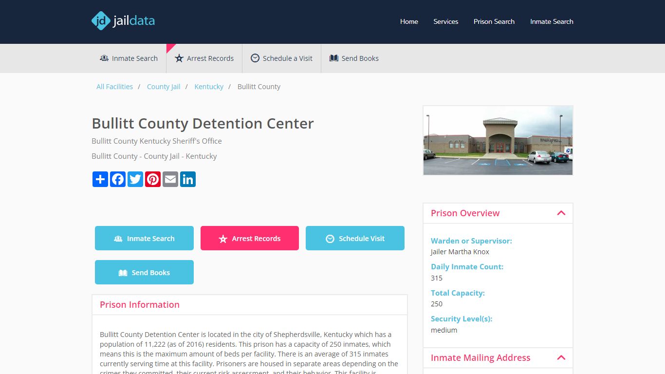 Bullitt County Detention Center Inmate Search and Prisoner Info ...
